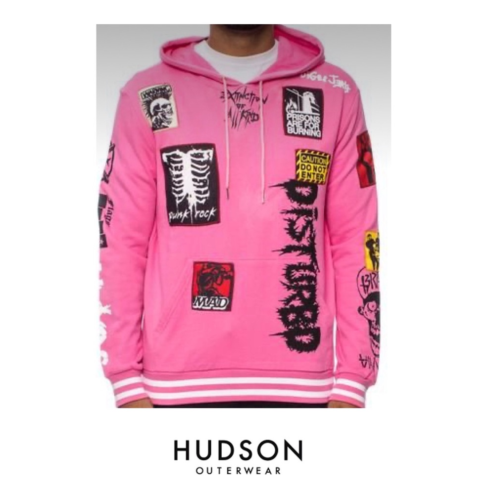 ✨Hudson Outerwear✨ Rare Punk Patch Sweatshirt